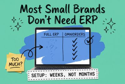 The Best ERP for Small Ecommerce Businesses in 2026 (and Why Most Don't Need One)